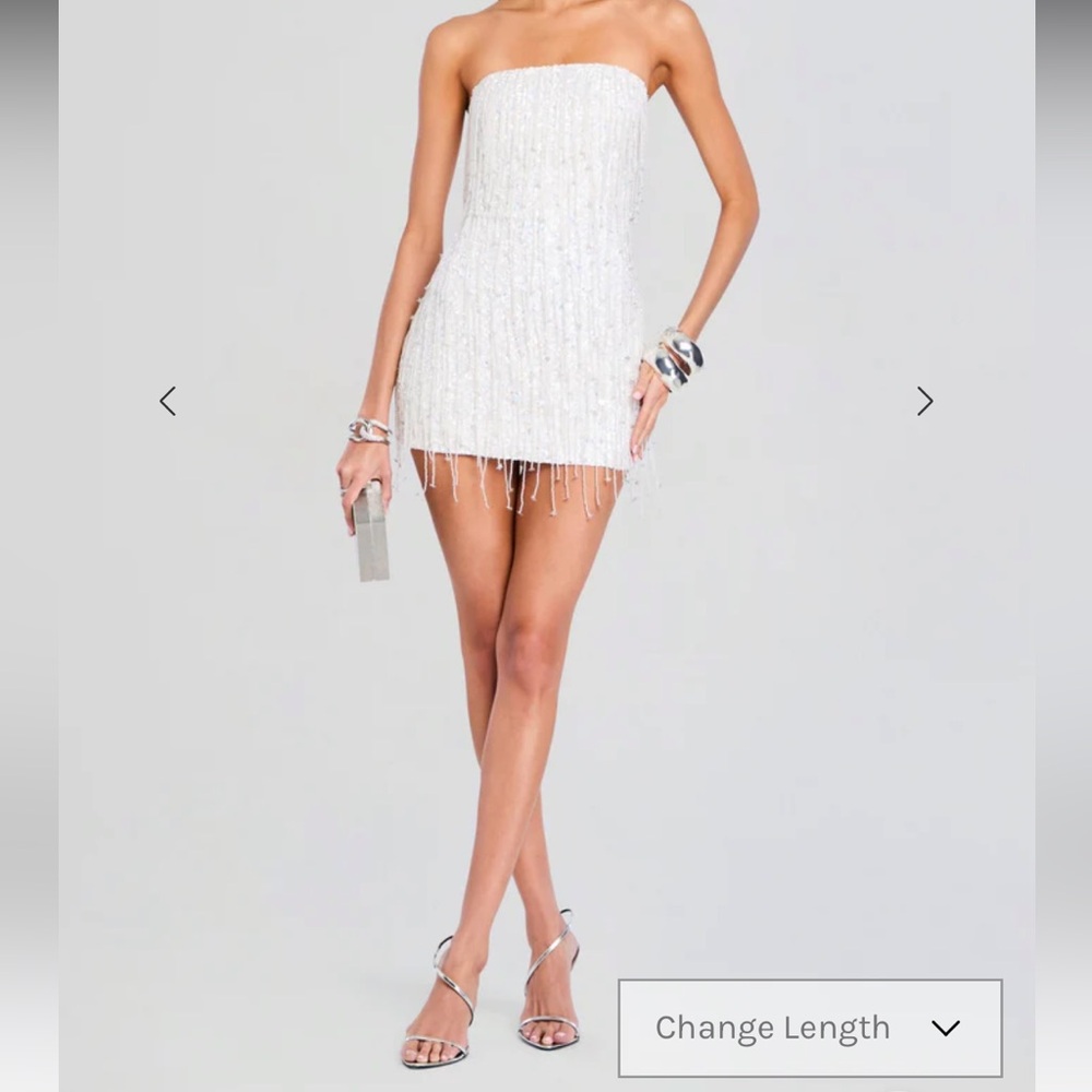 Retrofete Heather Sequin Star Fringe Dress